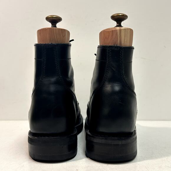 EXCELLENT Thursday Captain Service Boot Cap Toe Triple Black Goodyear Welt 8 - Picture 6 of 13